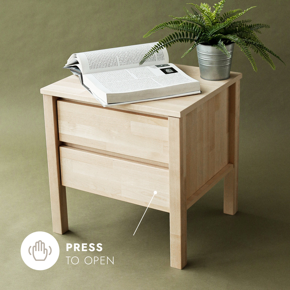 Wooden Nightstand Oslo